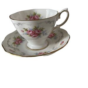 Royal Kent bone China teacup and saucer, made in England.